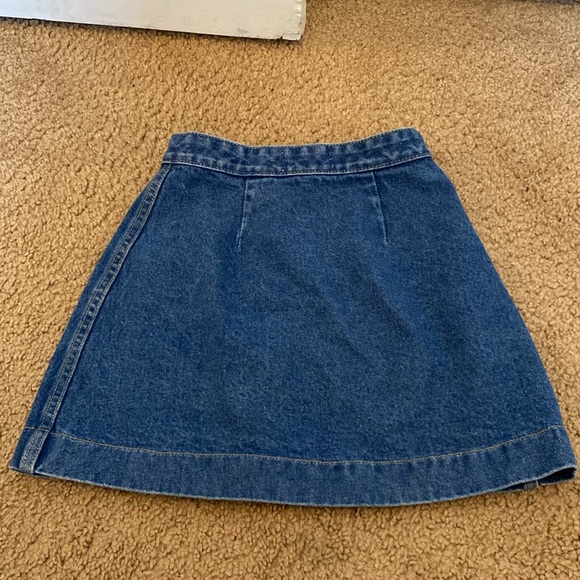 American Apparel Button Front Denim Skirt Women’s XS - Picture 4 of 4